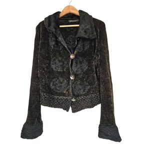 Bettina Maria Fahlbusch Cardigan Sweater Womens M Chenille Avant Garde Y2K